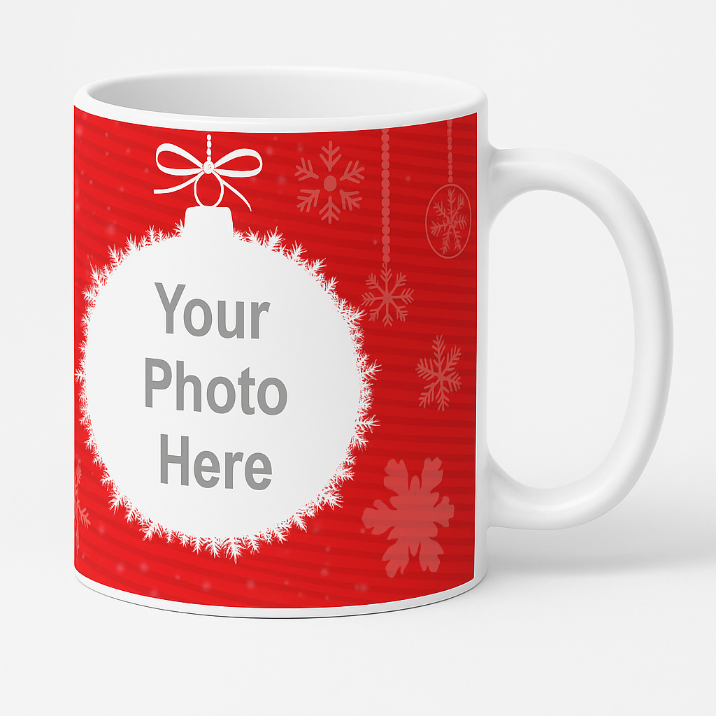 Personalized Christmas Mug – “Merry Christmas” with Photo | 11 oz