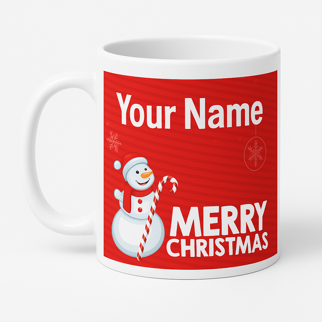 Personalized Christmas Mug – “Merry Christmas” with Photo | 11 oz