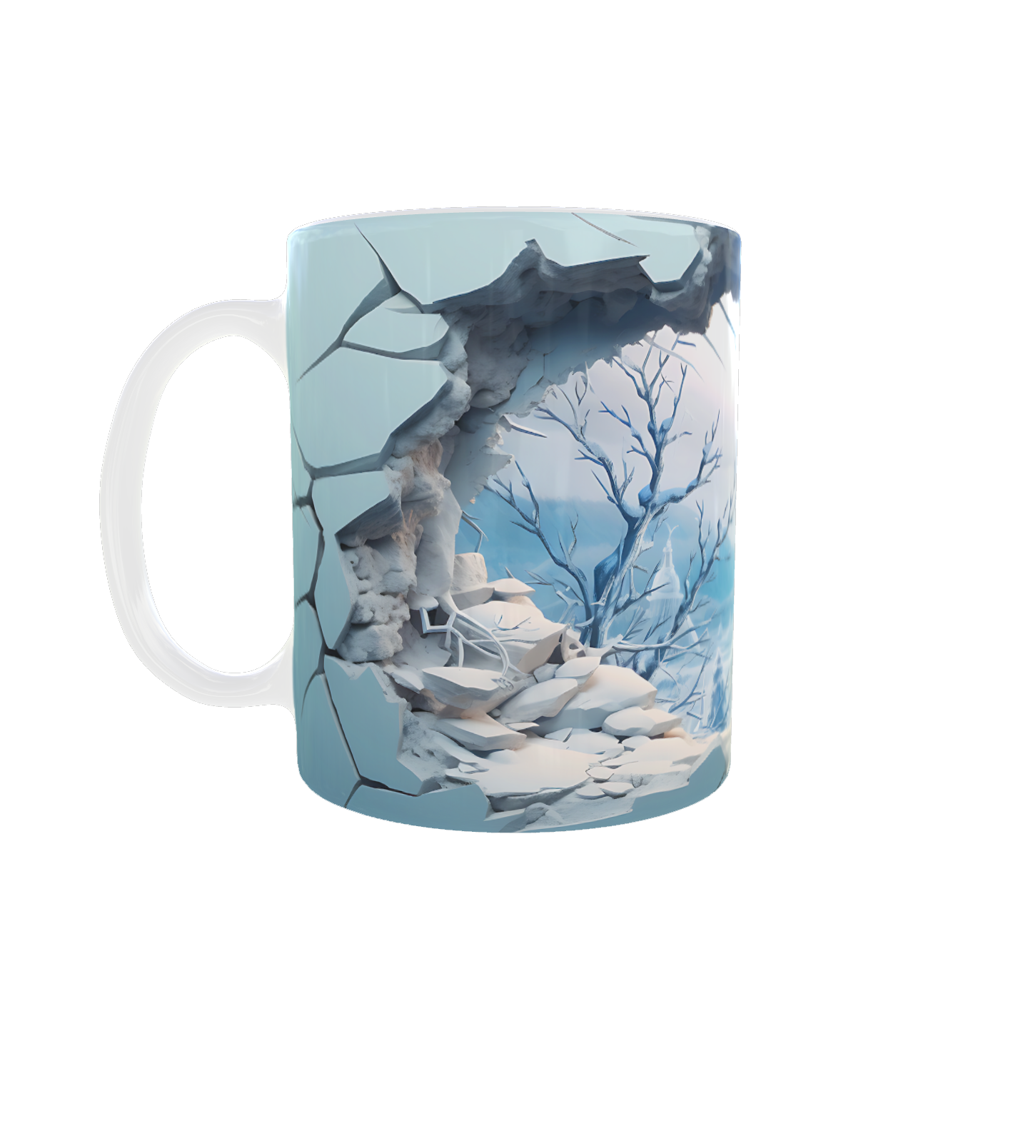 Christmas Mug – Winter Window in Broken Wall | 11 oz